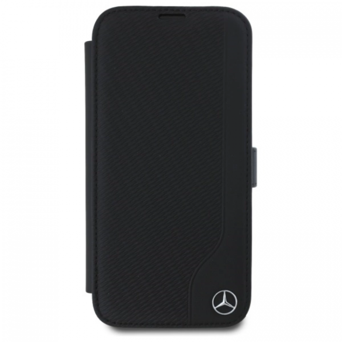 Mercedes - Mercedes iPhone 16 Plnboksfodral Lder Wood Imitation