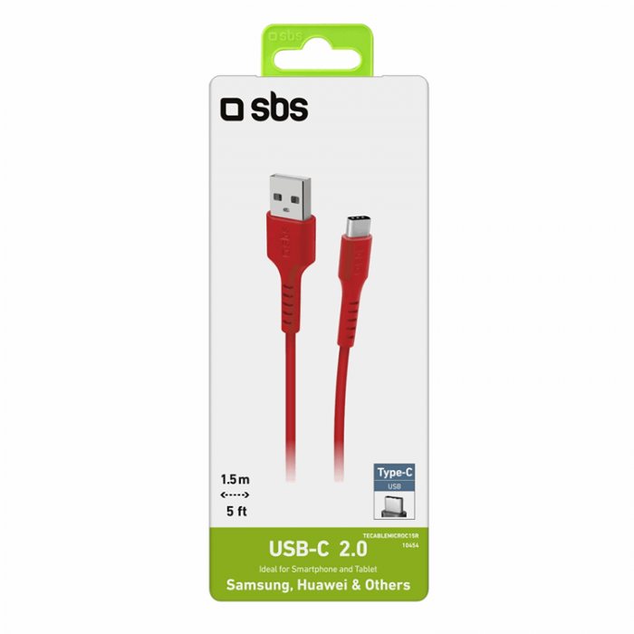 SBS - SBS USB-A - Micro-USB Kabel 1.5m - Rd