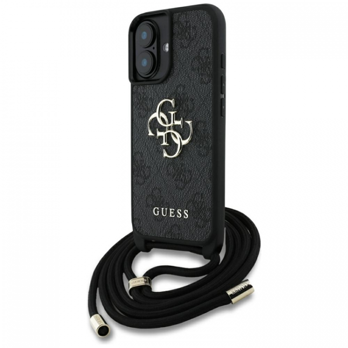 Guess - Guess iPhone 16 Plus Mobilskal Crossbody Big Logo - Svart