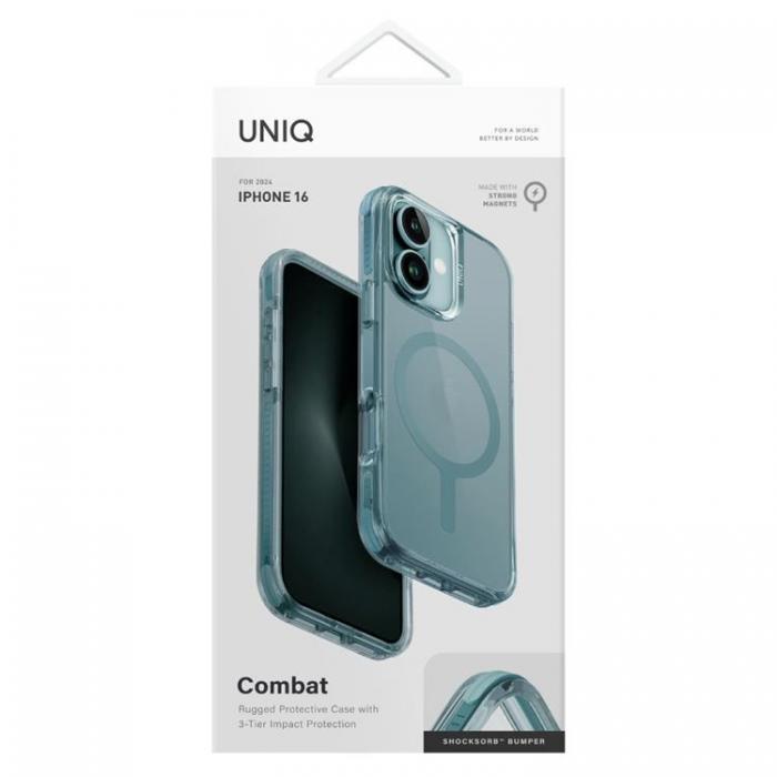 UNIQ - UNIQ iPhone 16 Mobilskal MagSafe Combat - Blgrnt