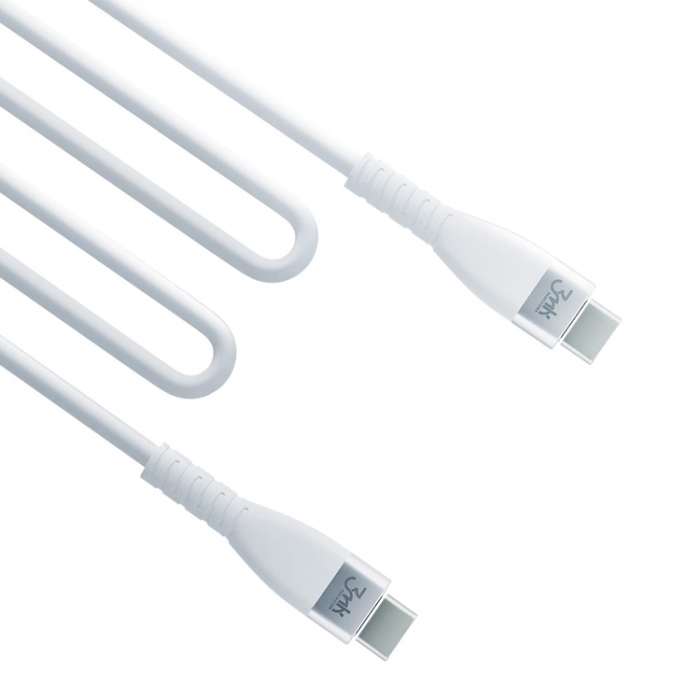 3MK - 3mK USB-C till USB-C kabel 60W 1m HyperSilikon - Vit