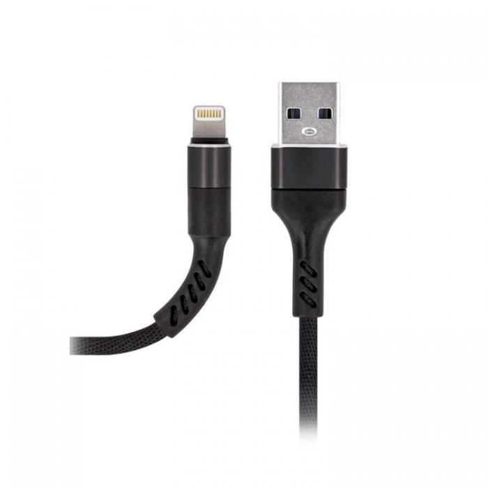 Maxlife - Maxlife USB-A till Lightning kabel 1m 2A MXUC-01 - Svart