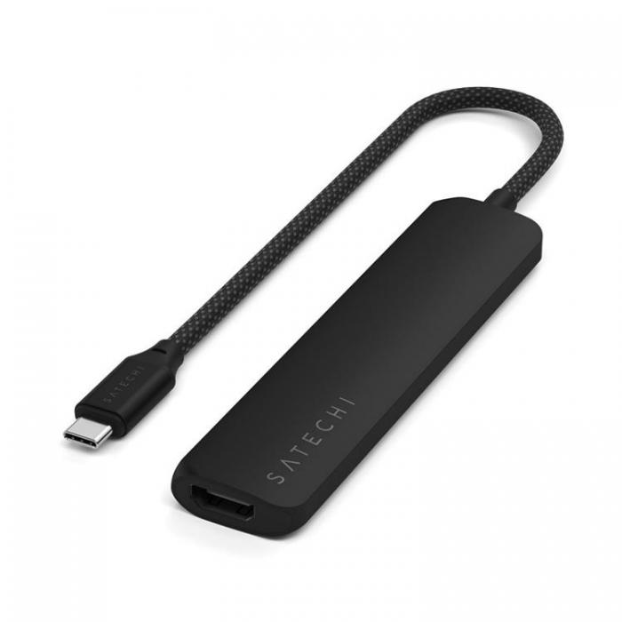 Satechi - Satechi 6-i-1 HUBB USB-C Slim Multiport Adapter - Svart