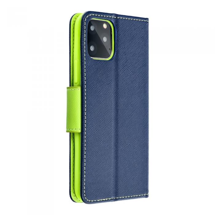 OEM - Fancy Plnboksfodral till Samsung Galaxy A5 2017 navy/lime