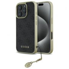 Guess - Guess iPhone 16 Pro Max Mobilskal 4G Charms Collection - Svart