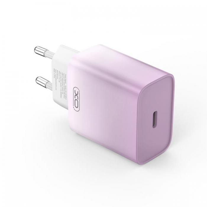 XO - XO Snabbladdare 30W USB-C med Lightning Kabel CE18 PD - Lila