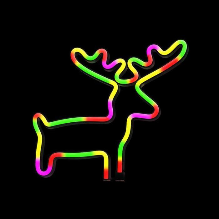 Forever Light - Forever Light LED Neon Light ELK Bat + USB FLNE12 - Flerfrgad