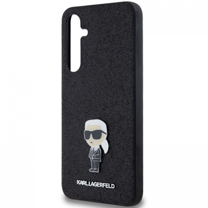 KARL LAGERFELD - Karl Lagerfeld Galaxy A35 Mobilskal Fixed Glitter Ikonik Logo Metal Pin