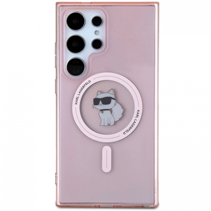 KARL LAGERFELD - Karl Lagerfeld Galaxy S24 Ultra Mobilskal Magsafe IML Choupette - Rosa