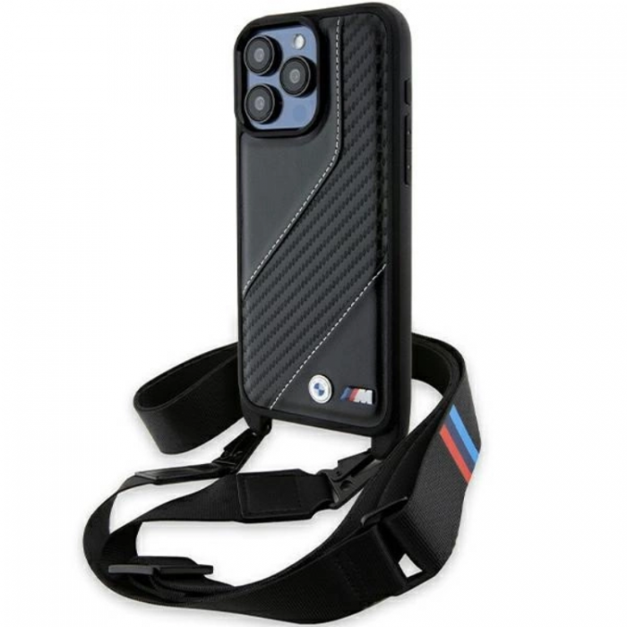 BMW - BMW iPhone 15 Pro Max Halsbandsskal M Edition Carbon Stripe