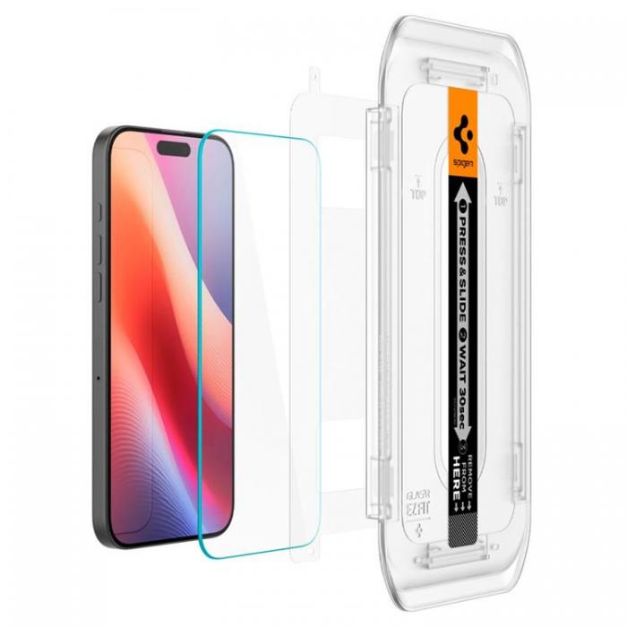 Spigen - [2-Pack] Spigen iPhone 16 Pro Max Hrdat Glas Skrmskydd 'EZ Fit