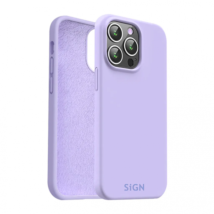 SiGN - SiGN iPhone 15 Pro Max Mobilskal Liquid Silikon - Lavender