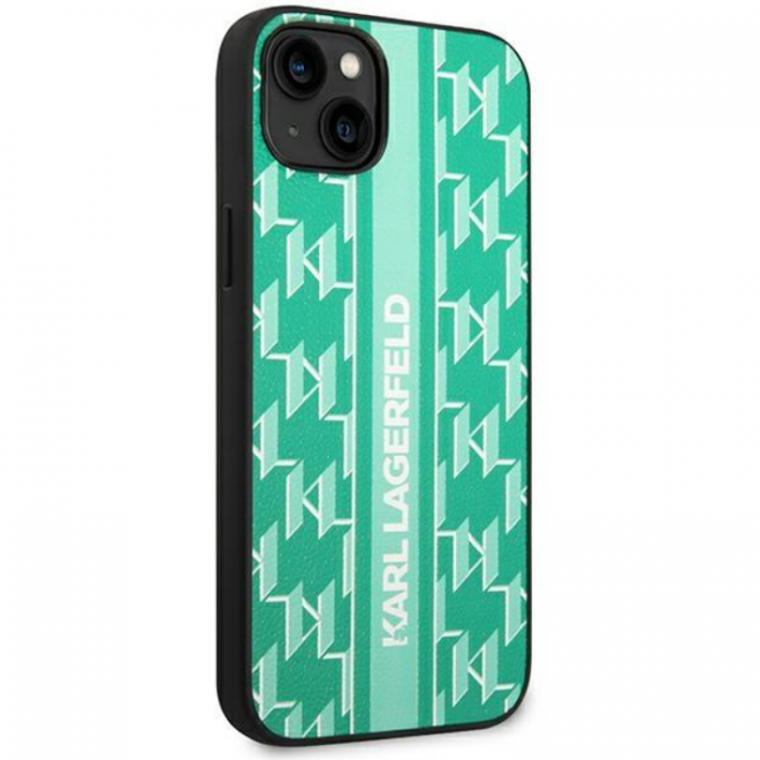 KARL LAGERFELD - Karl Lagerfeld iPhone 14 Plus Skal Monogram Stripe - Grn