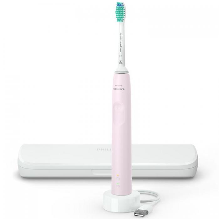 Philips - Philips Eltandborste Rosa + resefodral HX3673/11