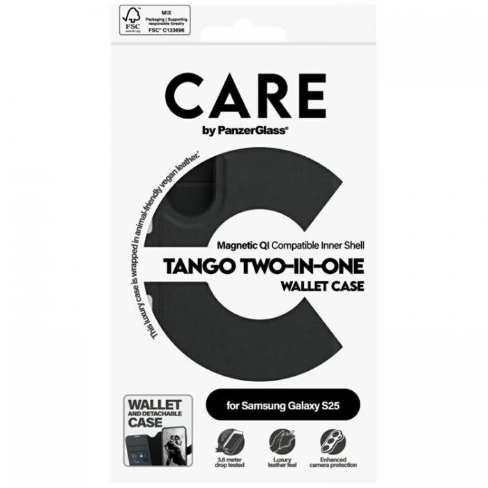 PanzerGlass - CARE By PanzerGlass Galaxy S25 Plnboksfodral Tango 2in1 - Svart