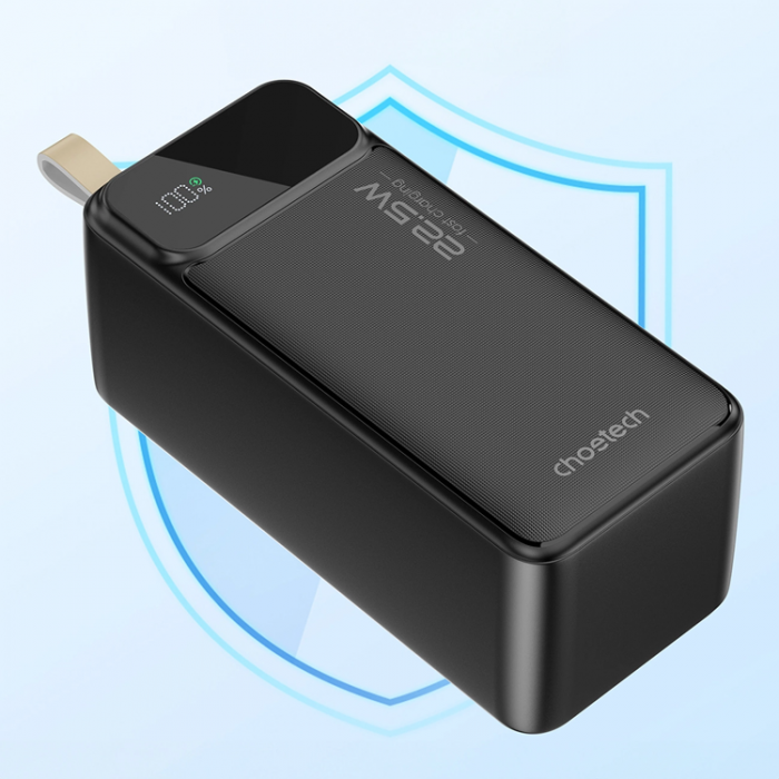 Choetech - Choetech Powerbank 50000mAh 22.5W PD USB-C, USB-A - Svart