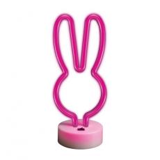 Forever Light - Forever Light LED Neon Light RABBIT På Ett Stativ - Rosa