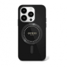 Guess - Guess iPhone 16 Pro Mobilskal MagSafe IML Rhinestones - Svart