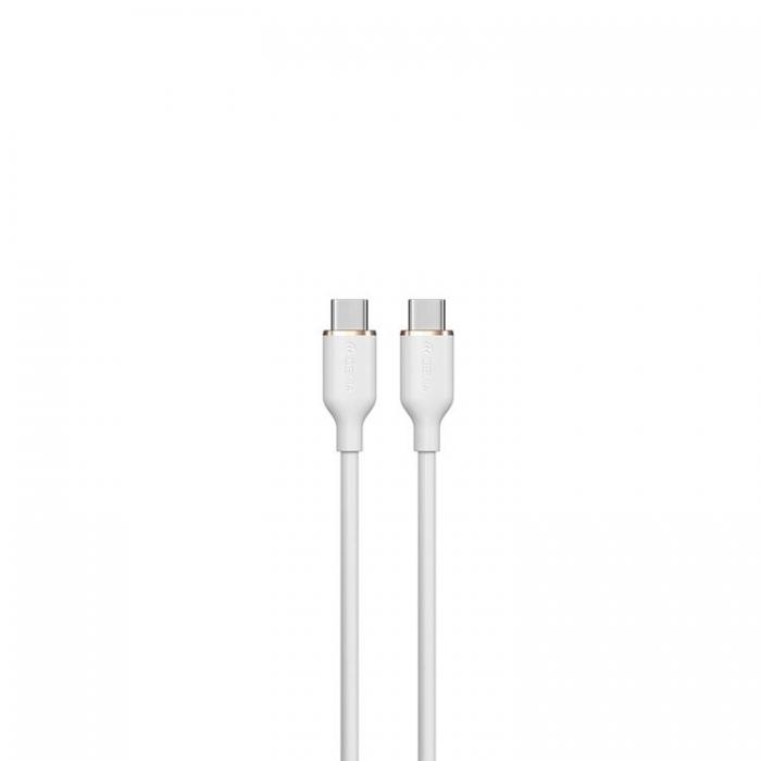 Devia - Devia USB-C Till USB-C 60W Kabel 3A 1.2m Jelly EC632 - Vit