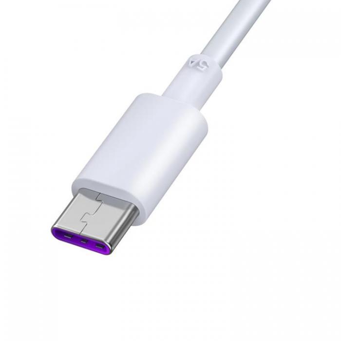 Devia - Devia USB Till USB-C 1.5m Kabel 5A Shark EC306 - Vit