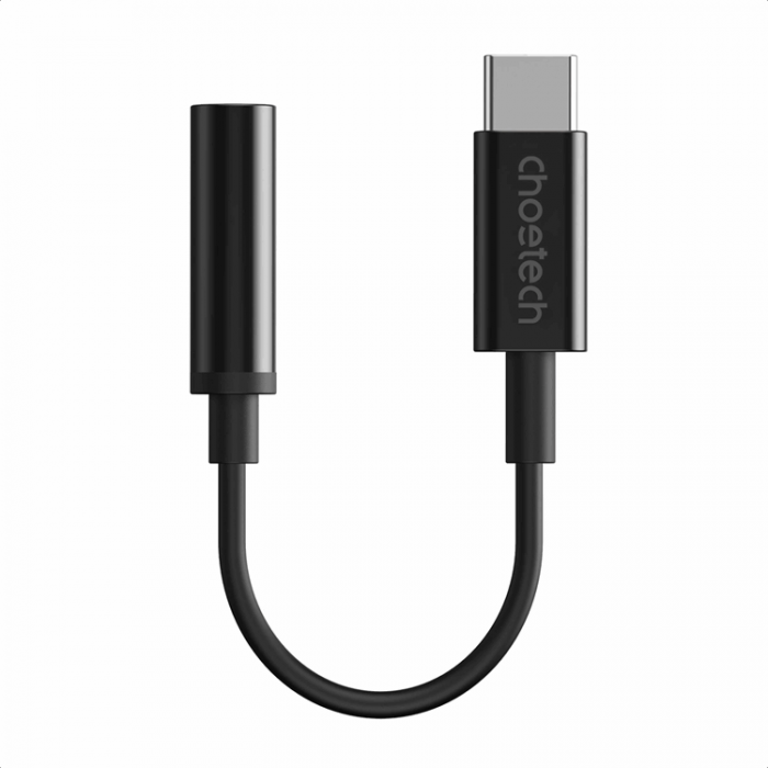 Choetech - Choetech AUX003 USB-C/DC 3.5 mm Ljudadapter - Svart