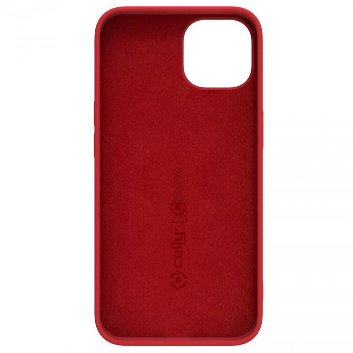 Celly - CELLY iPhone 14 Skal Cromo Soft Rubber - Rd