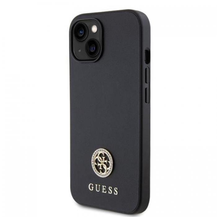 Guess - Guess iPhone 15 Mobilskal Strass Metal Logo - Svart