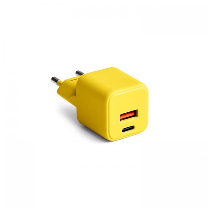 Colorum - Colorum Snabbladdare 30W 1xUSB-A 1xUSB-C - Gul