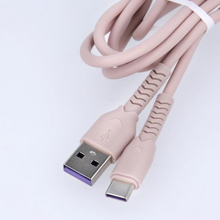 Maxlife - Maxlife USB-C till USB-A kabel 1m 3A MXUC-04 - Rosa