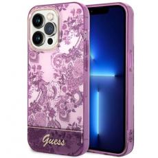 Guess - GUESS iPhone 14 Pro Skal Porcelain Collection - Fuschia