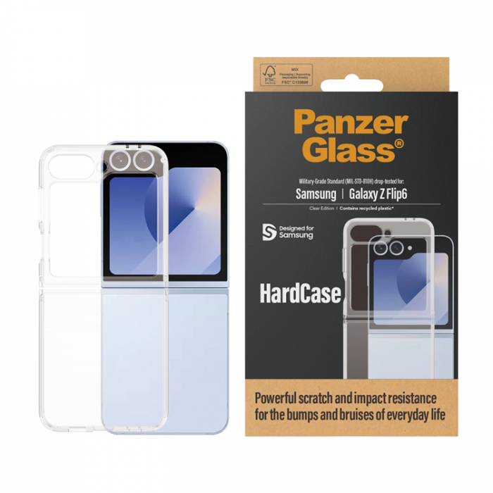 Panzer - PanzerGlass Galaxy Z Flip 6 Mobilskal Hrd Antibakteriell - Transparent