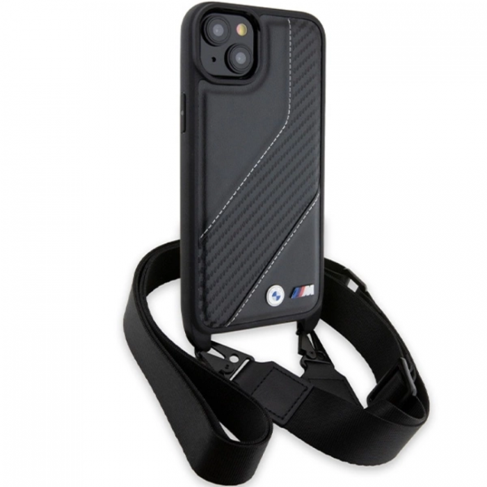 BMW - BMW iPhone 15/14 Plus Halsbandsskal M Edition Carbon Stripe