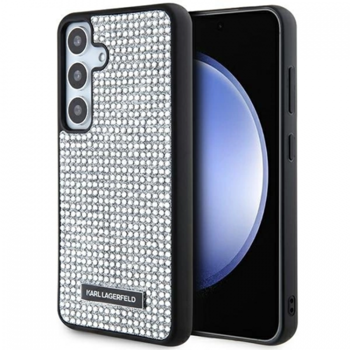 KARL LAGERFELD - KARL LAGERFELD Galaxy S24 Mobilskal Rhinestone Logo Metal Plate