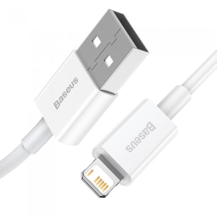 BASEUS - Baseus Superior USB-A till Lightning kabel 2m - Vit