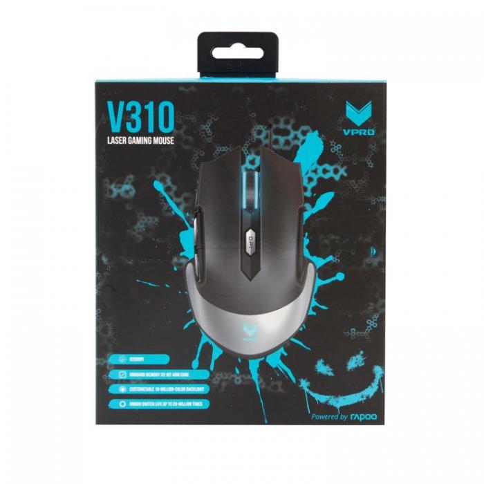 Rapoo - VPRO Mouse Gaming V310 Laser - Svart