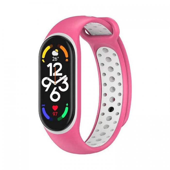 A-One Brand - Xiaomi Mi Smart Band 5/6/7 Armband Sport 07 - Rosa