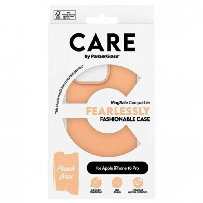 PanzerGlass - CARE By PanzerGlass iPhone 16 Pro Mobilskal MagSafe Fashion - Orange