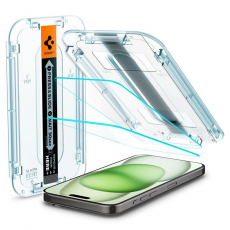 Spigen - [2-Pack] Spigen iPhone 15 Plus Härdat Glas Skärmskydd 'EZ' Fit