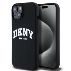 DKNY - DKNY iPhone 14/15/13 Mobilskal MagSafe Silikon Vit Logo - Svart