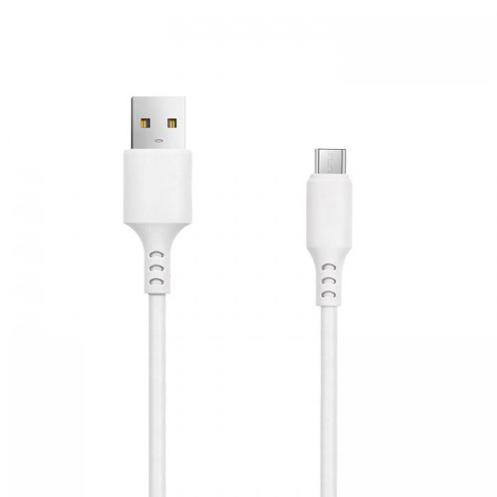 Setty - Setty USB Till MicroUSB 1m Kabel 2A NEW - Vit