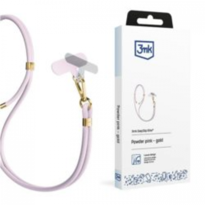 3MK - 3mk Mobil Lanyard Easyclip Elite - Powder Rosa