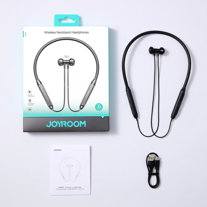 Joyroom - Joyroom JR-D8 In-Ear Bluetooth Trdlsa Hrlurar med Pannband - Svart