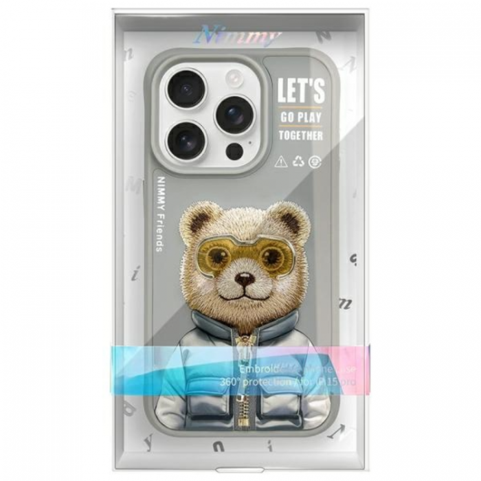 NIMMY - Nimmy iPhone 15 Pro Max Mobilskal Cool & Cute 2.0 Bear - Gr