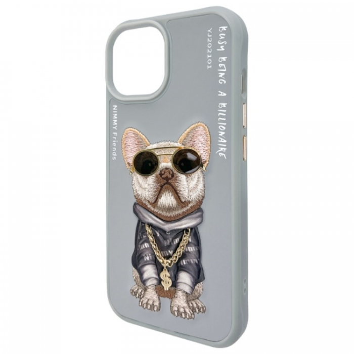 NIMMY - Nimmy iPhone 15 Mobilskal Glasses Cool Dog - Gr