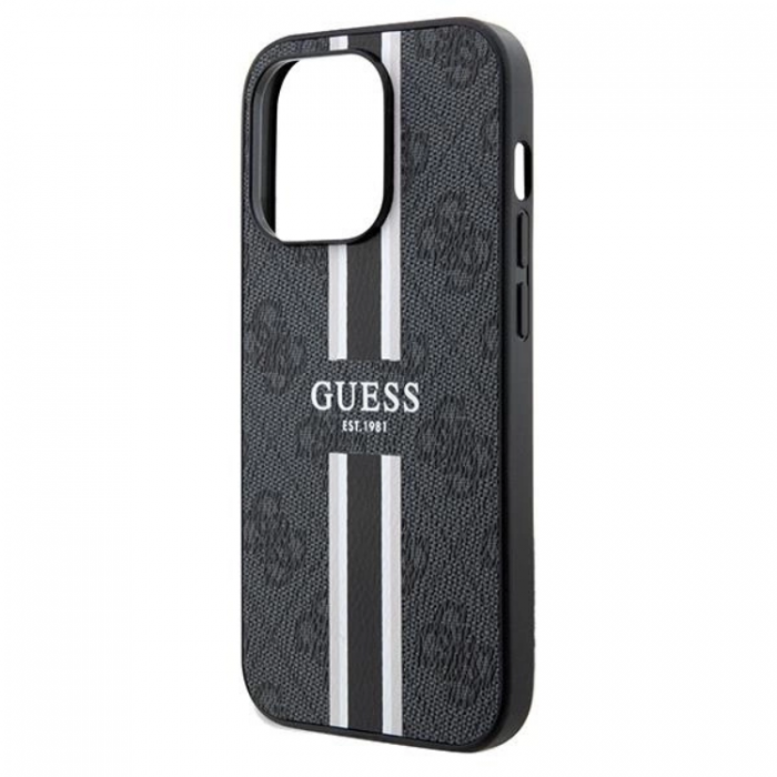 Guess - Guess iPhone 15 Pro Max Mobilskal Magsafe Stripes - Svart