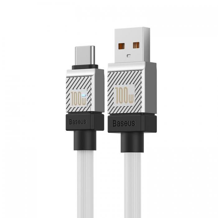 BASEUS - Baseus USB Till USB-C 100W 2m Kabel CoolPlay - Vit