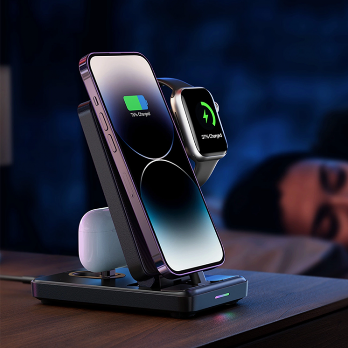 Joyroom - Joyroom 4in1 Trdls Laddare iPhone, Apple Watch, Airpods