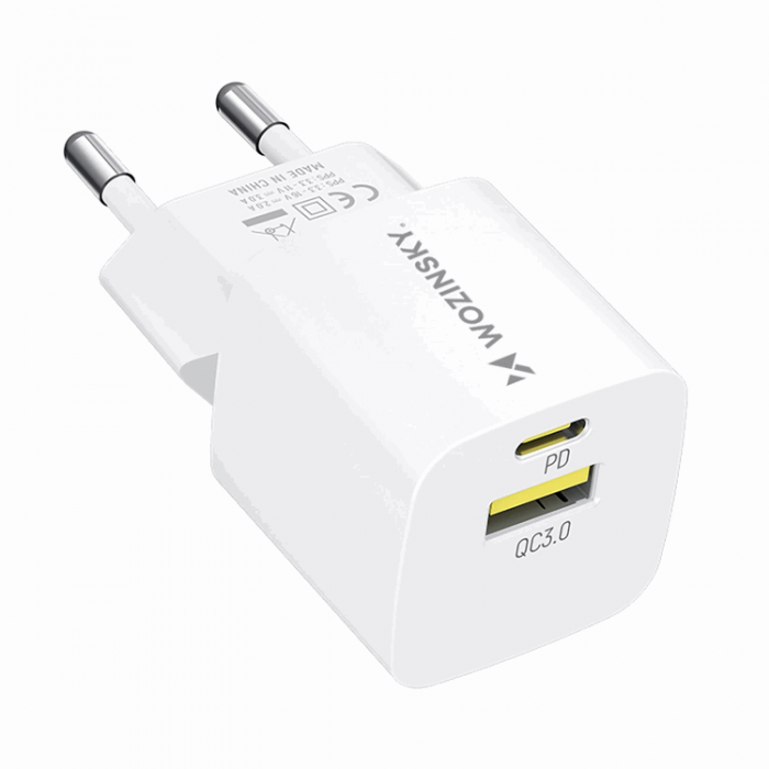 Wozinsky - Wozinsky Vggladdare GaN USB-A/USB-C 33W - Vit