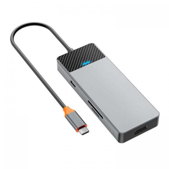 WIWU - WiWU HUB A721HD USB3.1x2+PD(100W)+USB-C(3.1)+ SD/TF(3.0)+HDMI (4K60HZ)