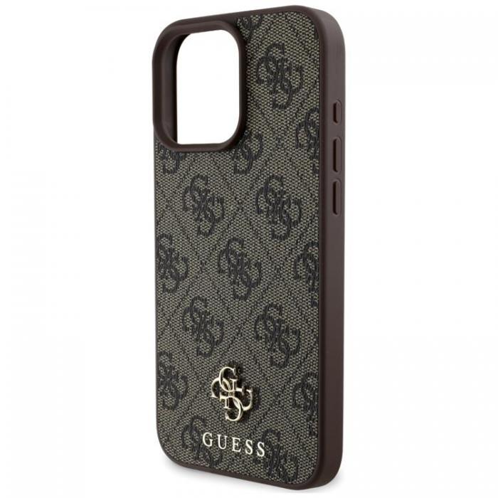 Guess - Guess iPhone 16 Pro Mobilskal MagSafe HC PU 4G Small Classic - Brun